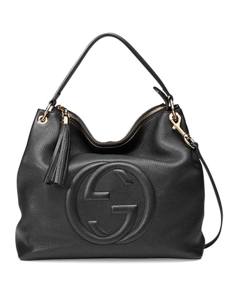 gucci tote bag black leather.